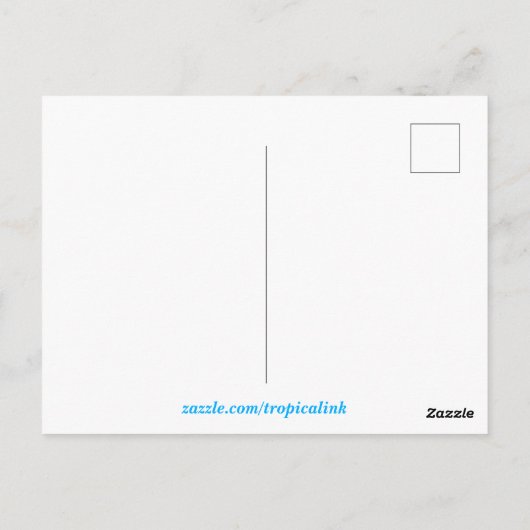 Bora Boraの熱帯島 ポストカード (裏面)