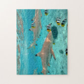 Bora Boraの礁湖のジグソーパズルの鮫 ジグソーパズル (縦)