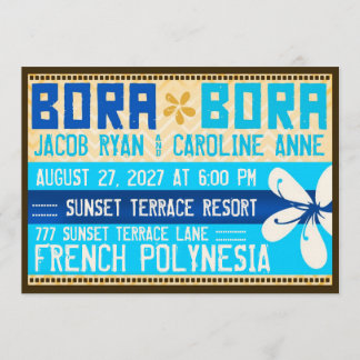 BORA BORAの行先の招待状 招待状