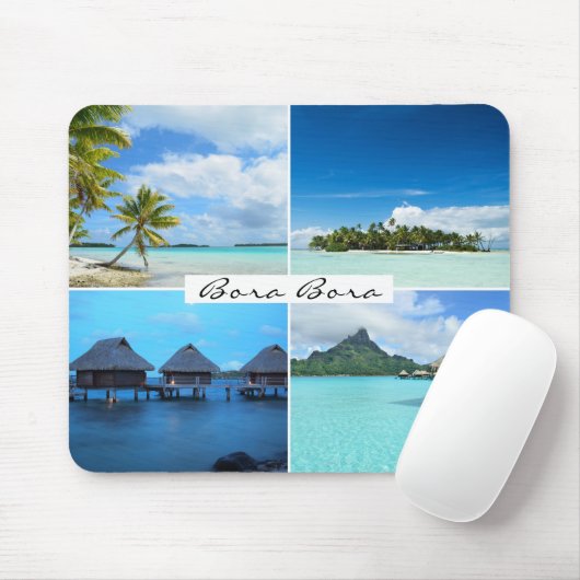 Bora Boraはコラージュの写真を浜に引き上げます マウスパッド (マウス)