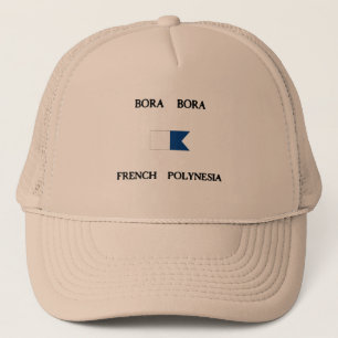 Bora Boraフランス領ポリネシアのアルファ飛び込みの旗 キャップ