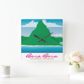 Bora Bora スクエア壁時計 (ホーム)
