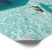 Bora Bora,ポリネシアフランスのトラベルアートワーク ポスター (角)