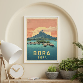 Bora Bora Dreams – Vintage Lagoon Travel  ポスター