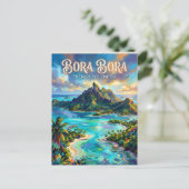 Bora Bora French Polynesia ポストカード (スタンド正面)