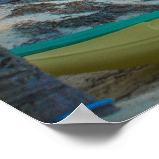 Bora Bora Pacific Islands Overwater Bungalows ポスター (角)