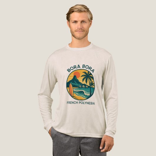 Bora Bora Serenity – Tropical French Polynesia トライブレンドTシャツ (正面全体)