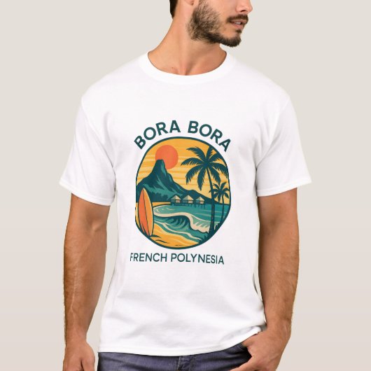 Bora Bora Serenity – Tropical French Polynesia Tシャツ (正面)