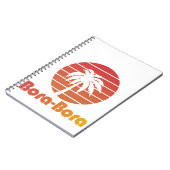Bora Bora Tシャツ（旅行、休暇、休日） ノートブック (左側)