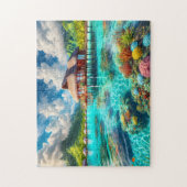 Bora Bora Tropical Overwater Bungalow ジグソーパズル (縦)