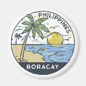 Boracay Philippines Vintage マグネット (正面)