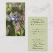 Boragoのofficinalisの青い花のクローズアップ 名刺 (正面/裏面)