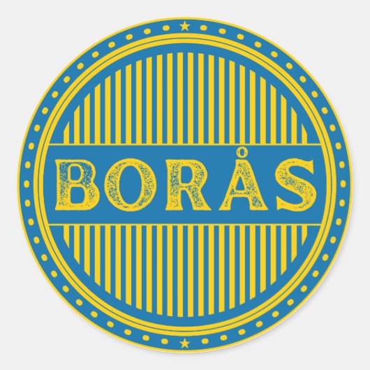 Borås City Pride Emblem – Swedish Identity ラウンドシール (正面)