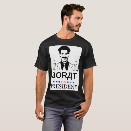 Borat for President Classic T-Shirt Tシャツ (正面フル)