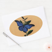 Borboleta Azul 楕円形シール (封筒)