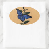 Borboleta Azul 楕円形シール (バッグ)