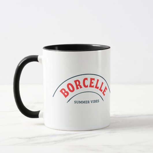 Borcelle サマーバイブスロゴアート マグカップ (左)