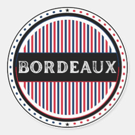 Bordeaux City Pride Emblem – French Identity ラウンドシール