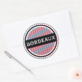 Bordeaux City Pride Emblem – French Identity ラウンドシール (封筒)