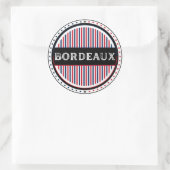 Bordeaux City Pride Emblem – French Identity ラウンドシール (バッグ)