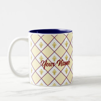 Bordeaux fleur-de-lis cup ツートーンマグカップ