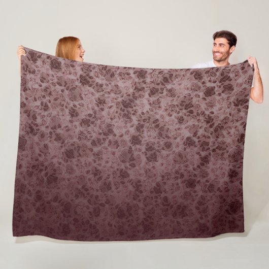Bordeaux flowers degraded Blanket フリースブランケット (インサイチュ)