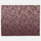 Bordeaux flowers degraded Blanket フリースブランケット (正面(横))