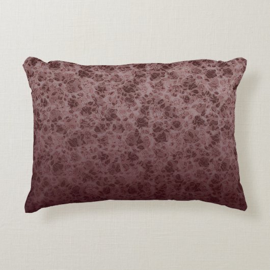 Bordeaux flowers degraded pillow アクセントクッション (正面)