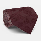 Bordeaux flowers degraded tie ネクタイ (ロール)