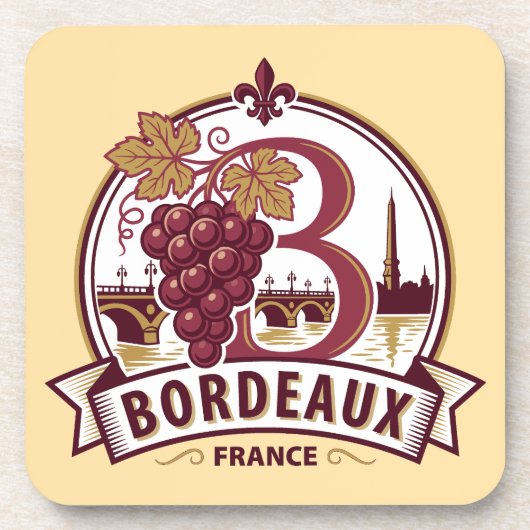 Bordeaux France コースター (正面)