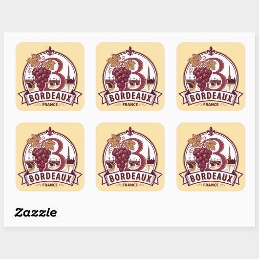 Bordeaux France スクエアシール (シート)