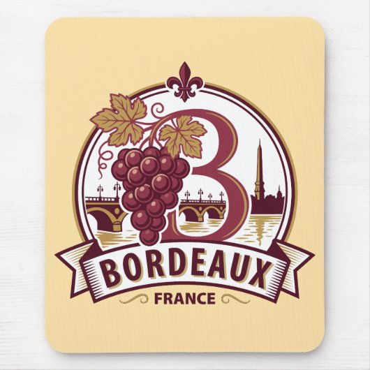 Bordeaux France マウスパッド (正面)