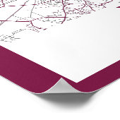 Bordeaux France City Map ポスター (角)