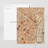 Bordeaux France Vintage Map ポストカード (正面/裏面)