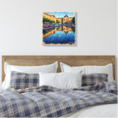 Bordeaux Grand Square Reflections Canvas Art キャンバスプリント (インサイチュ (寝室))