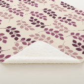 Bordeaux Modern Botanical Japandi シェルパブランケット (3/4)