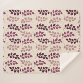 Bordeaux Modern Botanical Japandi シェルパブランケット (正面(横))