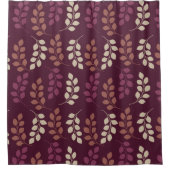 Bordeaux Modern Botanical Japandi シャワーカーテン (正面)