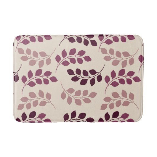 Bordeaux Modern Botanical Japandi バスマット (正面)