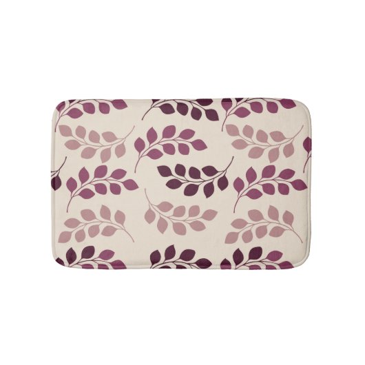 Bordeaux Modern Botanical Japandi バスマット (正面)