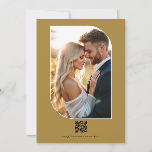 Bordeaux Wine, Mauve Smoke & Tulle Beige Wedding 招待状 (裏面)