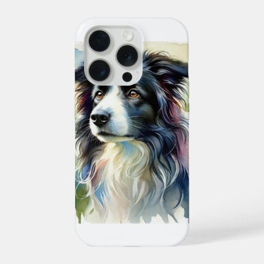 Border Collie 141024AREF145 - Watercolor iPhoneケース (裏面)