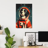 Border Collie Astronaut Poster, Border Collie ポスター (ホームオフィス)