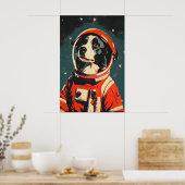 Border Collie Astronaut Poster, Border Collie ポスター (キッチン)