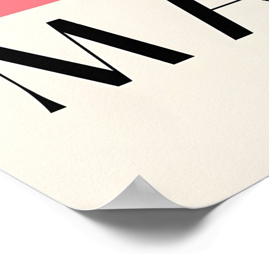 Border Collie Bathroom Print Funny Pink Matisse ポスター (角)