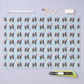 Border Collie Birthday Tissue Paper in Blue 薄葉紙 (クラフト)