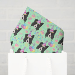 Border Collie Birthday Tissue Paper in Green 薄葉紙
