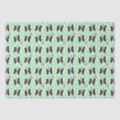 Border Collie Birthday Tissue Paper in Green 薄葉紙 (正面)