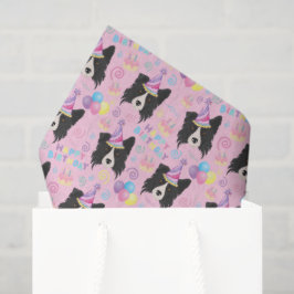 Border Collie Birthday Tissue Paper in Pink 薄葉紙