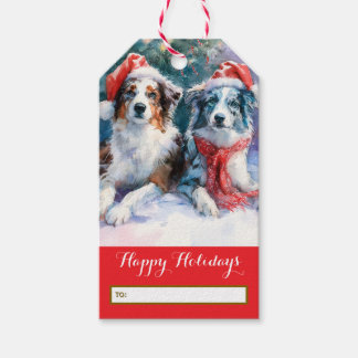 Border Collie Christmas Gift Tag ギフトタグ